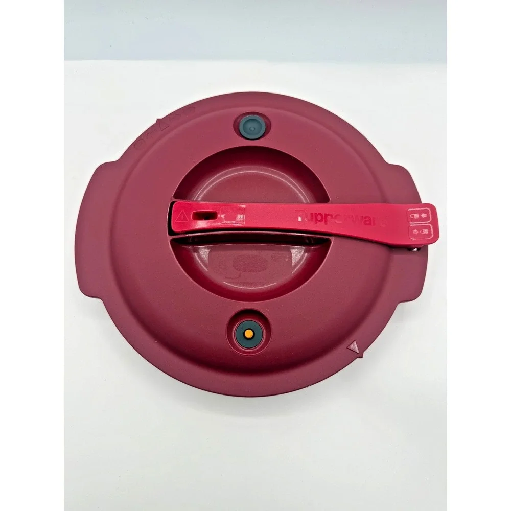 NEW!  Tupperware Wine Red Microwave Pressure Cooker with Venting Seal